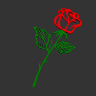 Hoa hồng đa sắc đơn giản