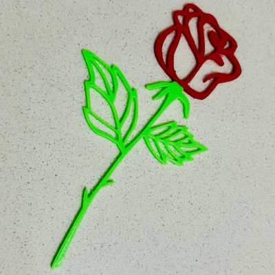 Hoa hồng đa sắc đơn giản