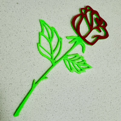 Hoa hồng đa sắc đơn giản