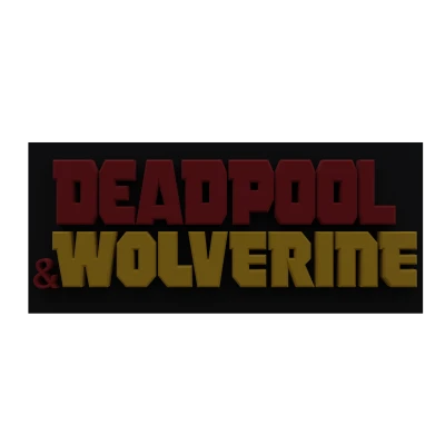 Logo Deadpool & Wolverine (Deadpool 3) - Mẫu In 3D