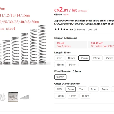 Kẹp Lò Xo In Liền