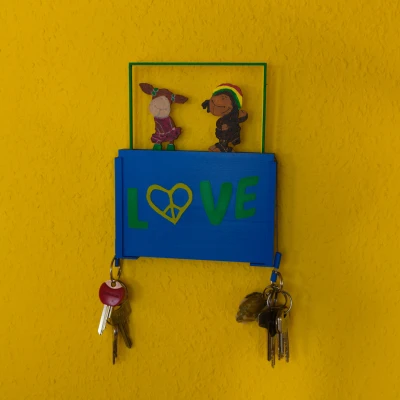 Móc chìa khóa có nhân vật di chuyển