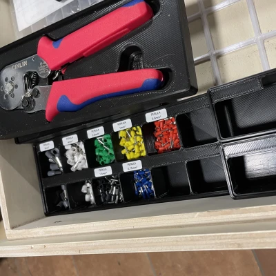 Khay Gridfinity cho Dụng Cụ Bấm Đầu Cos Ferrule