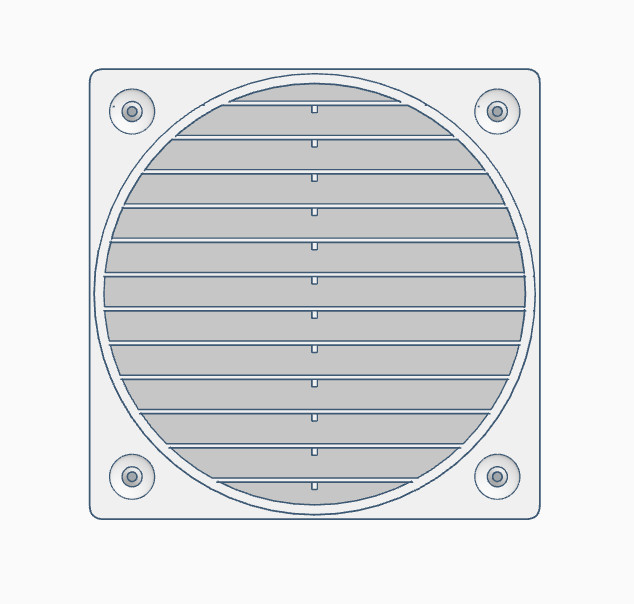 Giá đỡ quạt 200mm có nắp che