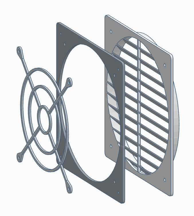 Giá đỡ quạt 200mm có nắp che