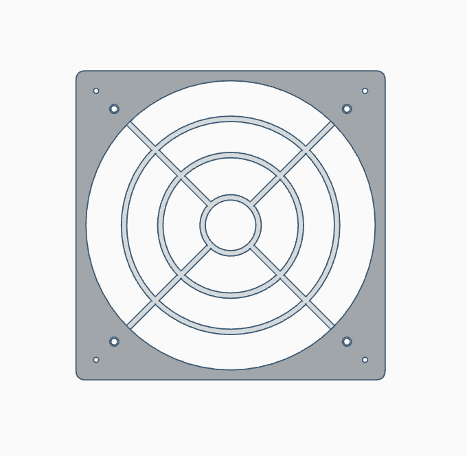 Giá đỡ quạt 200mm có nắp che