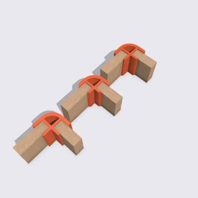 Các loại góc bo tròn Ván ép 9mm + File STEP