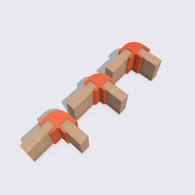 Các loại góc bo tròn Ván ép 9mm + File STEP