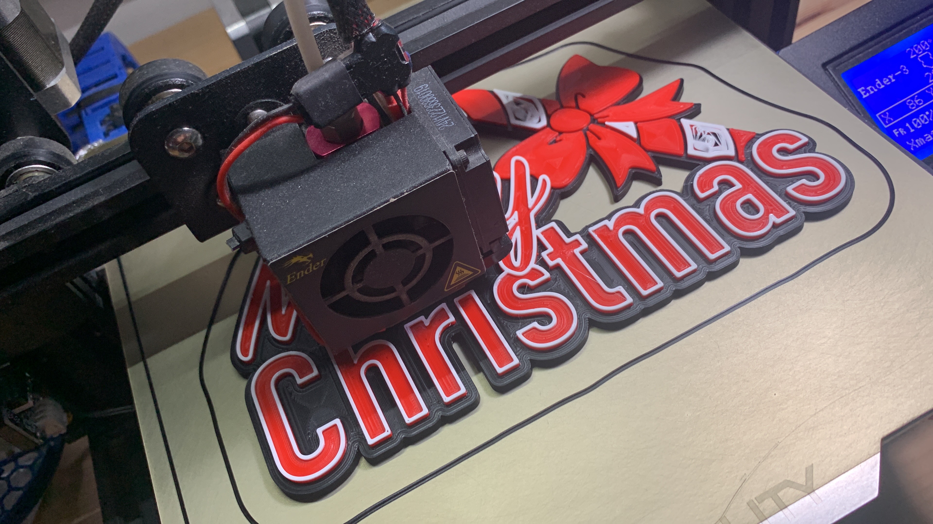 Cây Kẹo Gậy/Giáng Sinh Vui Vẻ Ba Màu