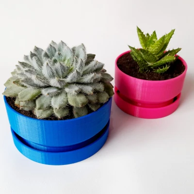 Chậu Hoa Tròn Có Lỗ Thoát Nước