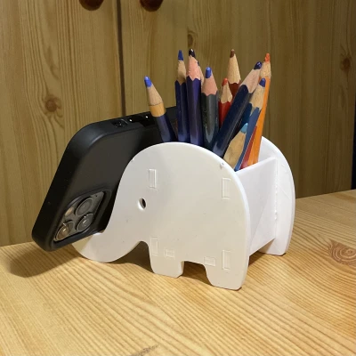 Chân đế/Hộp đựng bút hình con voi
