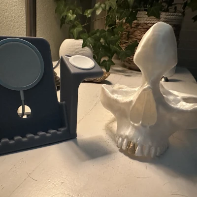 Chân Kính và Khay Đựng Đồ Hình Đầu Lâu