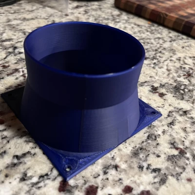 Ống nối quạt 120mm sang ống thông hơi 4 inch