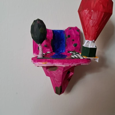 Đảo Nổi Phong Cách Low Poly - Rừng Cây