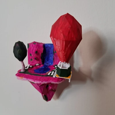 Đảo Nổi Phong Cách Low Poly - Rừng Cây