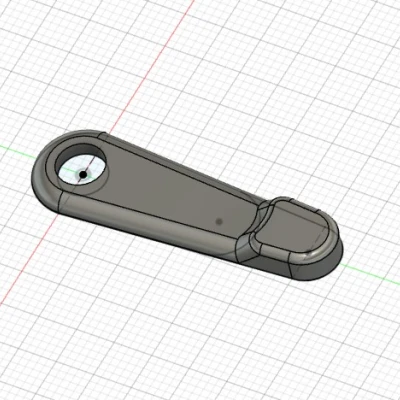 Dây Kéo Khóa Bị Gãy (File Fusion 360 Có Sẵn)