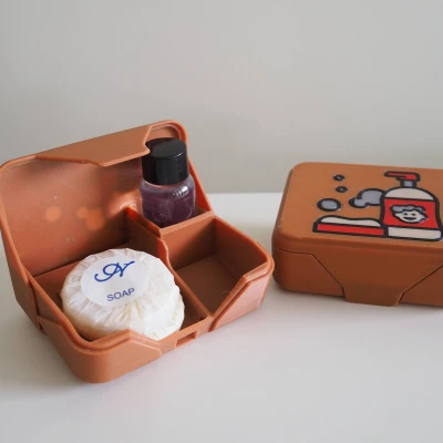 Hộp đựng xà phòng và dầu gội du lịch (vừa chai từ ebay)