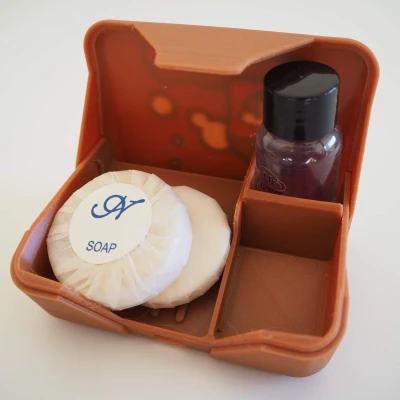 Hộp đựng xà phòng và dầu gội du lịch (vừa chai từ ebay)