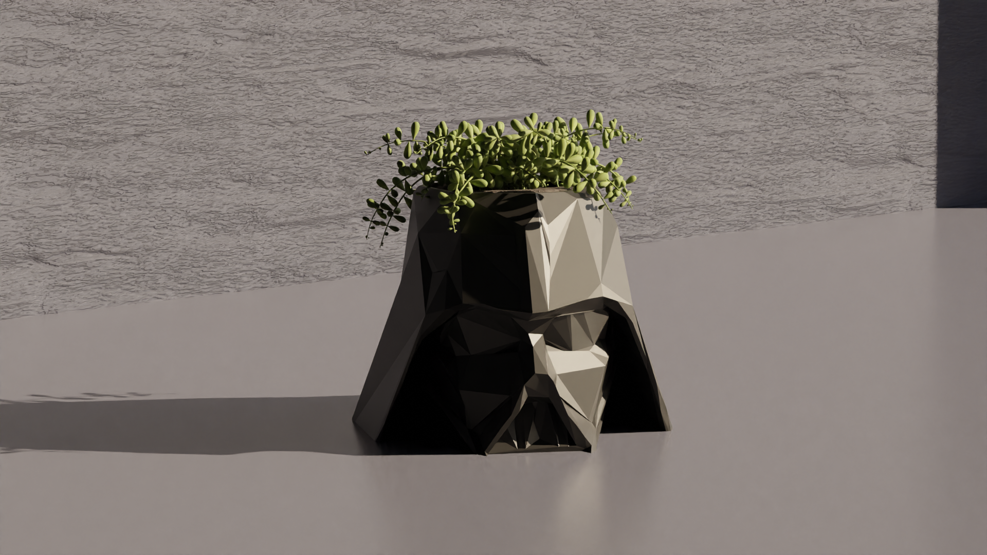 Chậu Cây/Chỗ Cắm Bút Darth Vader Low Poly - Star Wars