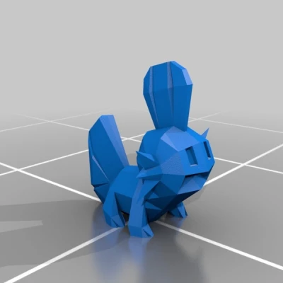 Mudkip Phong Cách Low Poly