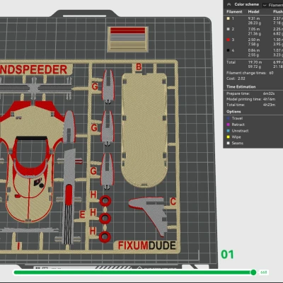 Xe bay của Luke - Landspeeder từ Fixumdude