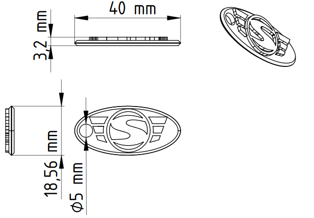 Móc Khóa Logo Simson Có File Thiết Kế FreeCAD
