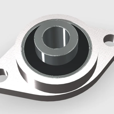 Khối Vòng Bi Mặt Bích Tự Căn Chỉnh Hợp Kim Kẽm-Nhôm Cho Thanh Trục Tròn 8mm