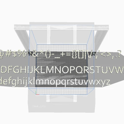 Trọn bộ chữ cái và ký tự 3D Font Corbel