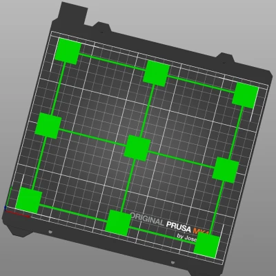 Hình ảnh hóa kiểm tra cân bằng giường cho Prusa MK4