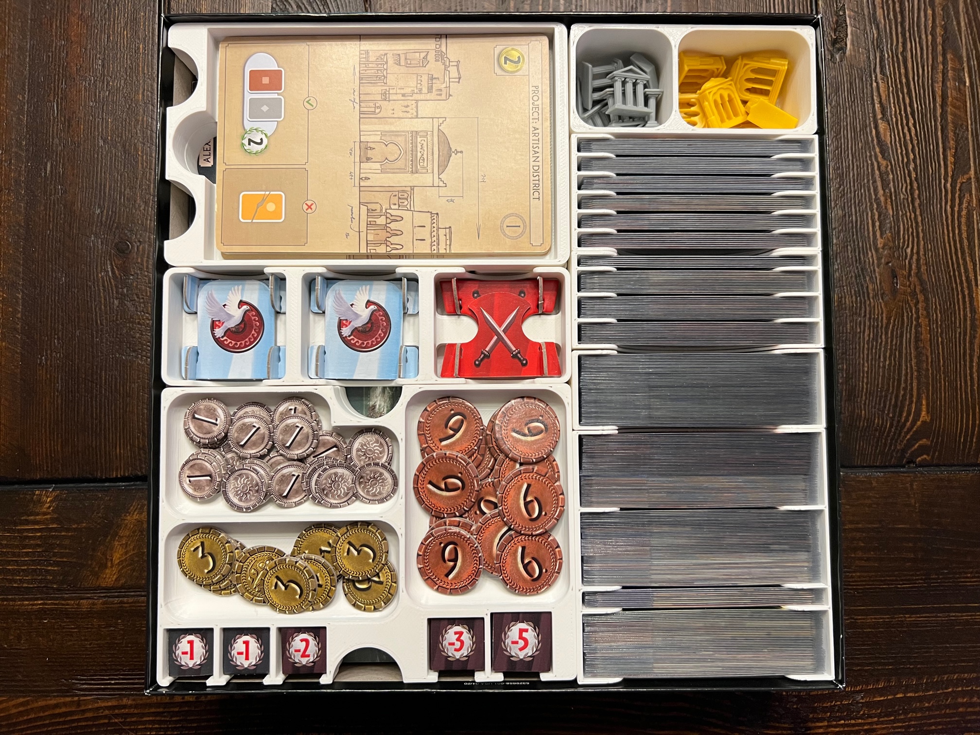 Insert/Organizer 7 Wonders (Bản 2) - Chứa Edifice, Leaders, Cities, Armada trong Hộp Gốc