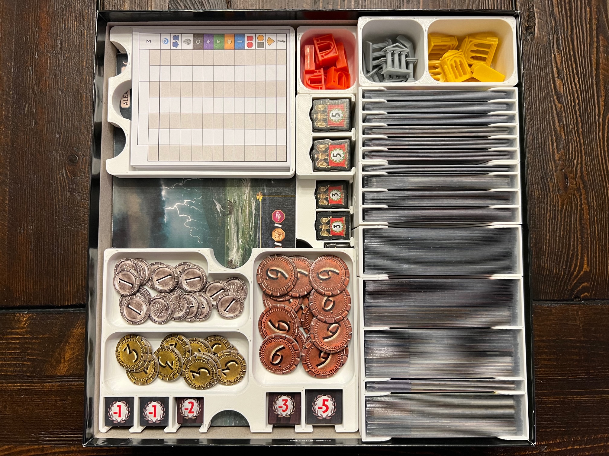 Insert/Organizer 7 Wonders (Bản 2) - Chứa Edifice, Leaders, Cities, Armada trong Hộp Gốc