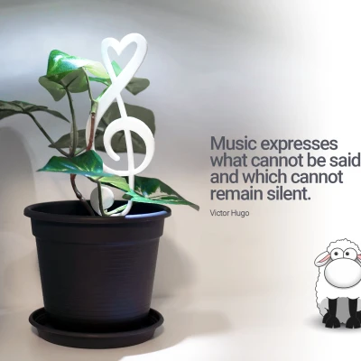 Giá Treo Cây "Tôi Yêu Âm Nhạc"