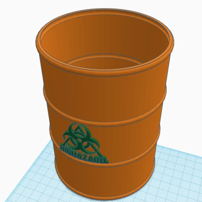 Thùng Rác Sinh Học (Biohazard Barrel)