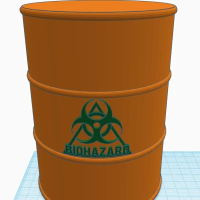 Thùng Rác Sinh Học (Biohazard Barrel)