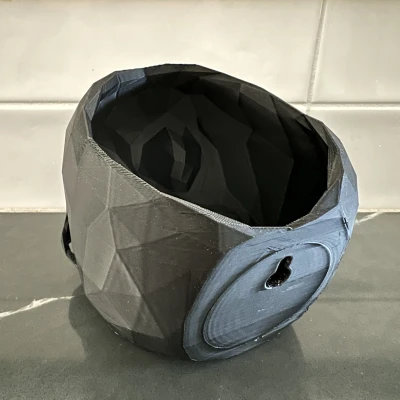 Hộp Sọ Low Poly Treo Tường Kèm Móc