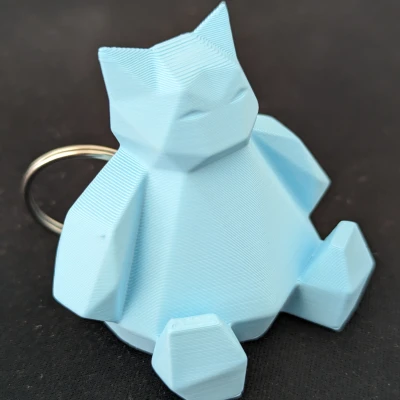 Móc khóa Snorlax phối lại dạng low-poly 2