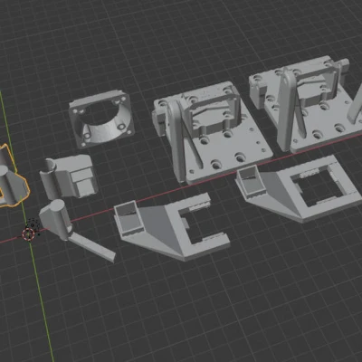 Giá Đỡ Đầu Phun Kép XCR3D 2IN1-S1 Cho Anet A8 - AM8