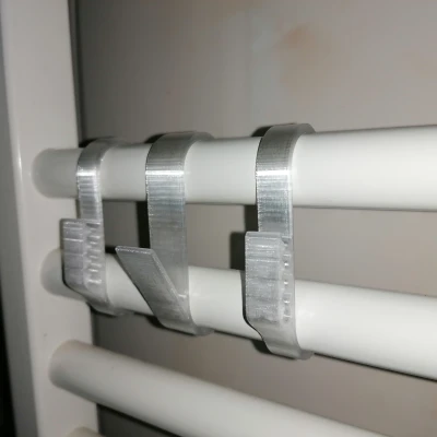 2 Móc Treo Khăn Tắm Cho Giá Sưởi Phòng Tắm (PLA)