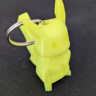 Móc Khóa Pikachu Low-Poly - Phiên Bản Nâng Cấp
