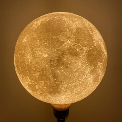 Đèn Mặt Trăng Lithophane với Đế Vặn Rộng