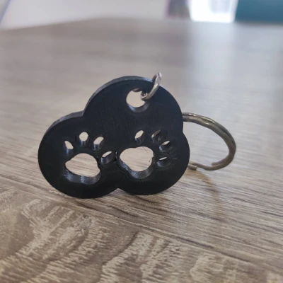 Móc khóa dấu chân chó