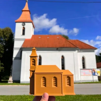 Nhà thờ nhỏ ở Vlčice - Czechia
