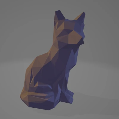 Cáo Low Poly