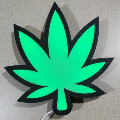 Bảng Hiệu LED Hình Lá Cần Sa