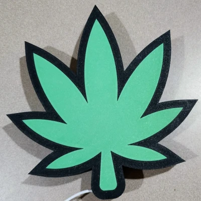 Bảng Hiệu LED Hình Lá Cần Sa