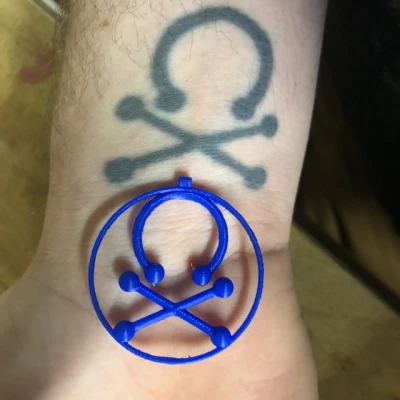 Mặt Dây Chuyền / Khuyên Tai Hình Đầu Lâu Xuyên Thấu