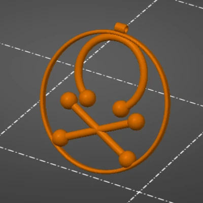 Mặt Dây Chuyền / Khuyên Tai Hình Đầu Lâu Xuyên Thấu