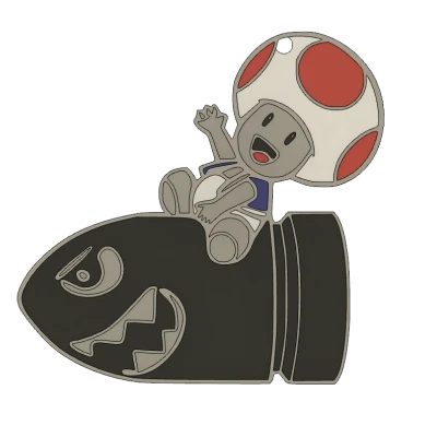 Mô hình "Missile Toad Remix (Banzai Bill)" - Đồ trang trí độc đáo