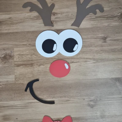 Móc treo cửa tuần lộc Rudolph mừng Giáng Sinh