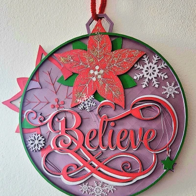 Mẫu Vòng Nguyệt Quế Giáng Sinh Cho Dân Chơi 3D